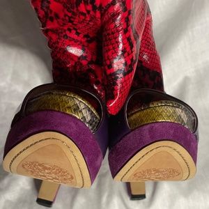 Purple and Snakeskin Platform